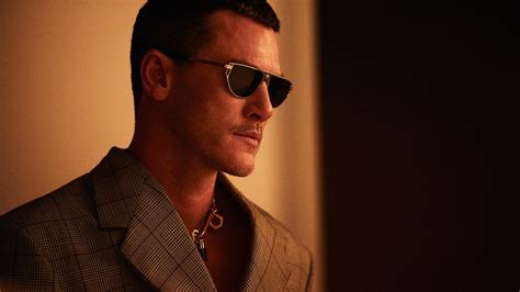 Luke Evans launches eyewear collection with Versace